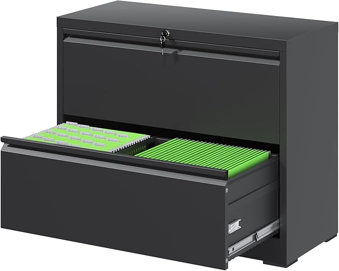 FLIXELIO File Cabinets 2 Drawer, Metal Office Storage Filing Cabinet by FLIXELIO
