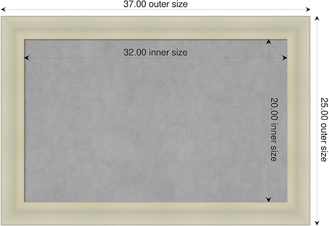 Amanti Art Silver Framed Magnetic Board 25x37 Large Vision Board - Image 2