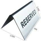 Reserved Table Signs Tent Table Sign Stainless Steel - Image 2