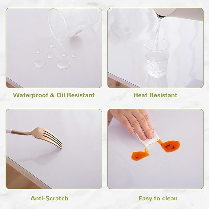 Eisdroma 17 x 24 Inch Clear Table Cover Protector, Table Protector, 1.5mm - Image 4