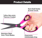 Zicolu Craft Scissors Set, Sharp Scissors All Purpose Heavy Duty, Teflon - Image 3