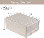 Buyitt 4-Pack 19 Quart Stacking Drawer, Stackable Modular Plastic Drawers - Image 3