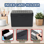 H4D 4x6 Index Card Holder with 100 Heavyweight Ruled Index Cards and 25 Plastic - Image 3