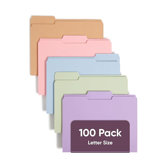 Smead Standard File Folders, 1/3-Cut Tabs, Letter Size by SMEAD