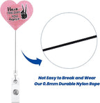 Have the Day You Deserve Funny Nurse Badge Reel, Retractable ID Card Pink Badge - Image 5