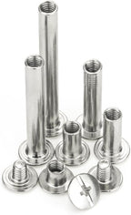 120 Pieces M5 x 5/10/15/25/35/45mm Chicago Screw Binding Screws Posts Assortment Kit for DIY Leather Bookbinding Crafts