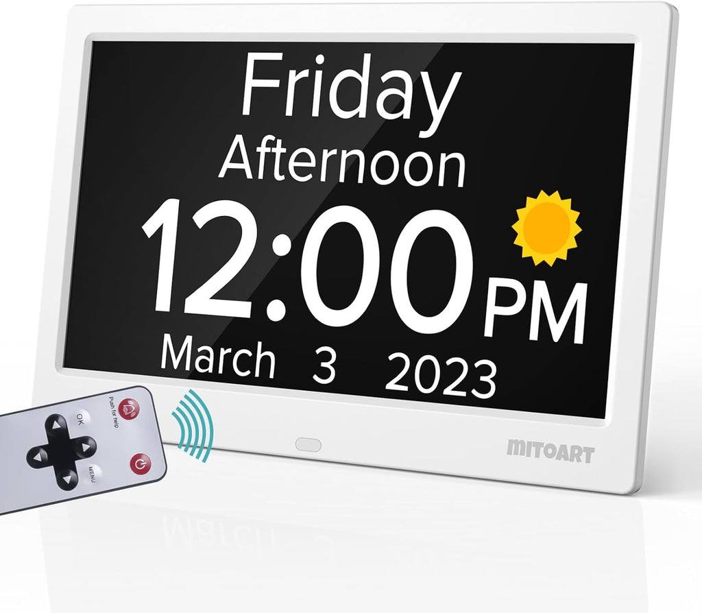 10.1 inch digital alarm clock with date and, main product view