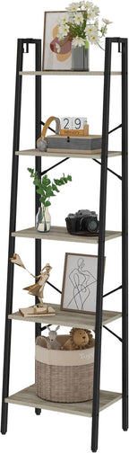 Hzuaneri Ladder Shelf, Bookshelf Bookcase, Freestanding Corner Storage Shelve - Image 8
