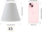 TAaMTYH small lamp shade chandelier shades set of 3，Fabric Lampshade - Image 2