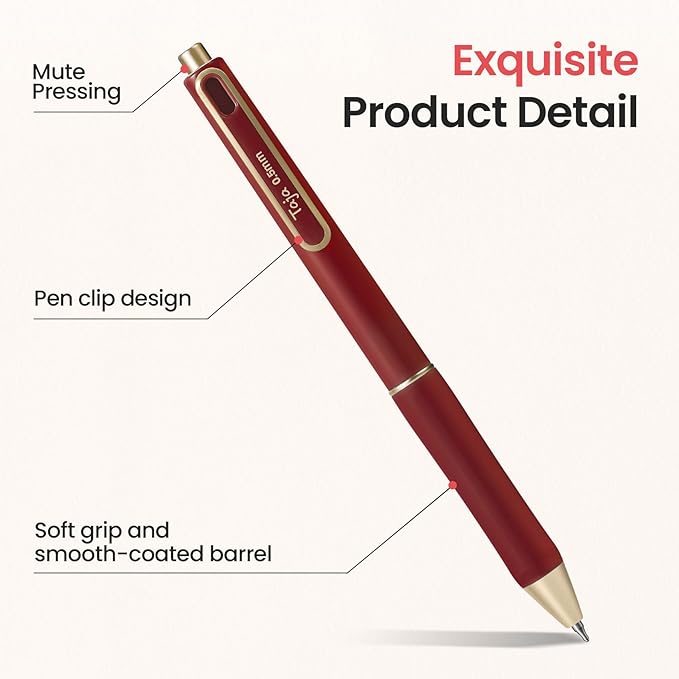 Taja Gel Pens, 0.5mm Fine Point Smooth Writing Pens - Image 2