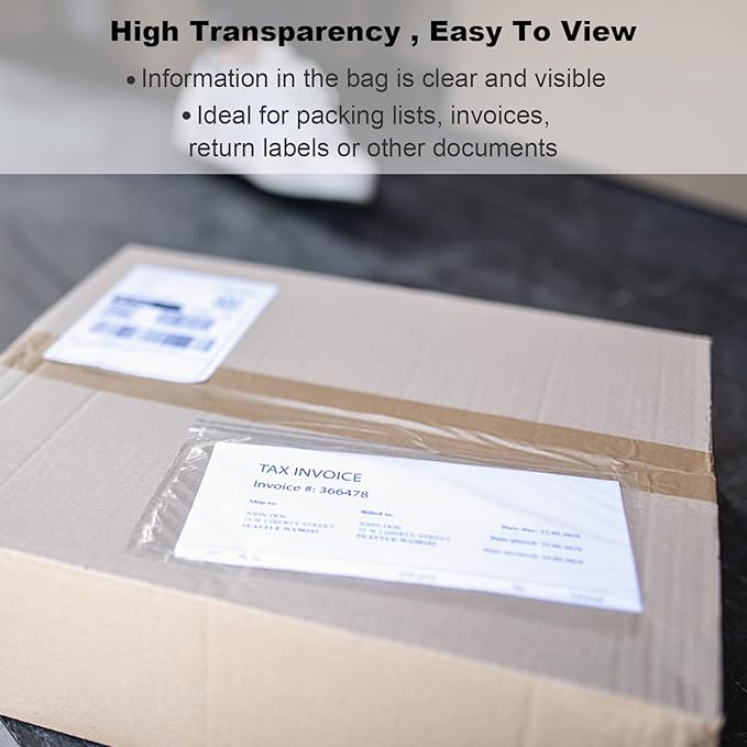 Coopaty 4.5" x 5.5" Packing List Envelope, Shipping Label Pouch - Image 4