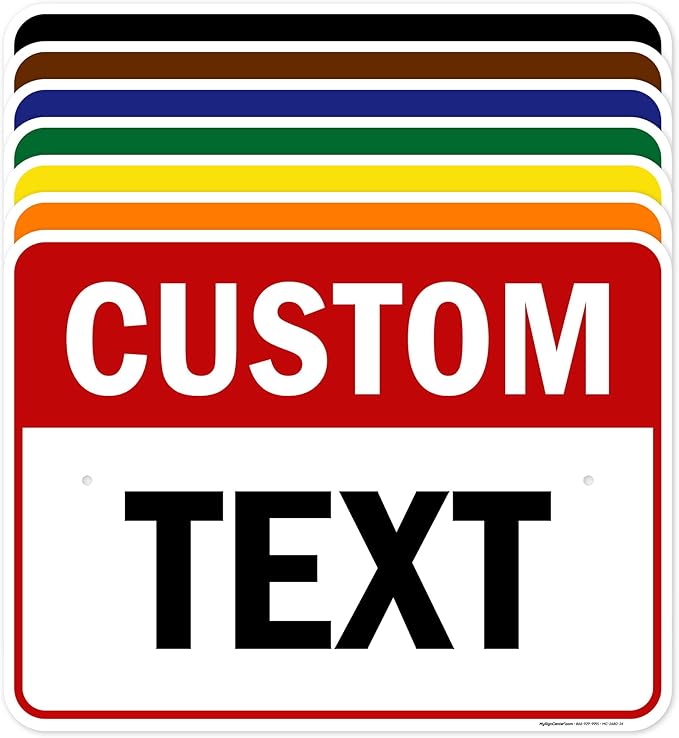 Custom Sign, Custom Sign for Business, Indoor/Outdoor use. 18x24 Inches by MySignCenter