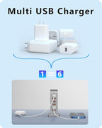 VPSUN USB Charger 6 Port 50W Multi USB Tower Charging Station - Image 3