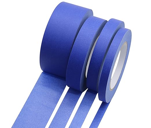 BOMEI PACK 4 Pack Blue Painters Tape, 1/2" 3/4" 1” 2” x 60yds, Clean Release - Image 6