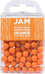 JAM PAPER Colorful Push Pins by JAMPaper