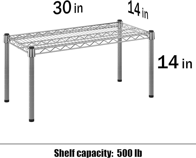 Regal Altair 14" Deep x 30" Wide x 14" Height Wire Shelving Kit | 1-Tier | NSF - Image 3