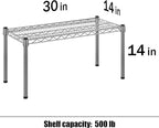 Regal Altair 14" Deep x 30" Wide x 14" Height Wire Shelving Kit | 1-Tier | NSF - Image 3