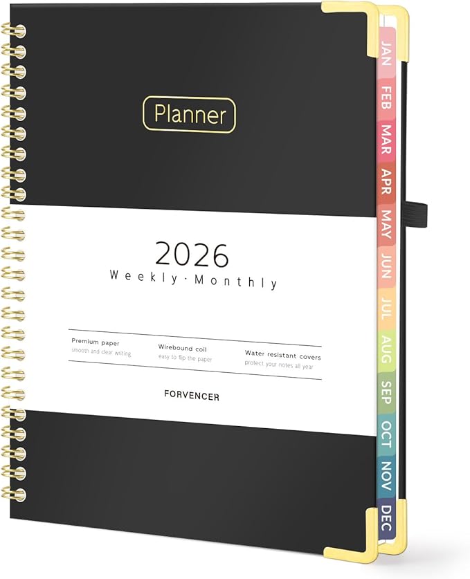 Forvencer 2026 Planner, Hardcover Calendar Planner Weekly and Monthly, Jan 2026 by Forvencer
