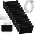 Tenceur 12 Pcs Plastic Single Pocket Wall Mount File Holder by Tenceur