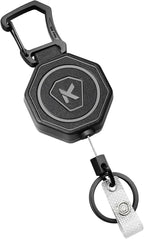 koorito 1 Pack Heavy Duty Retractable Keychain Clip Carabiner Badge Reel by koorito