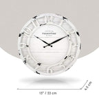 Presentime & Co 13" Farmhouse Series Wall Clock, Quartz Movement, Shiplap Style - Image 4