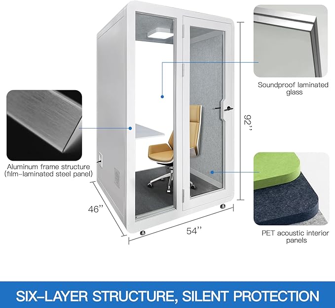 Soundproof Office Pod Booth, Quiet Meeting Pod - Image 4