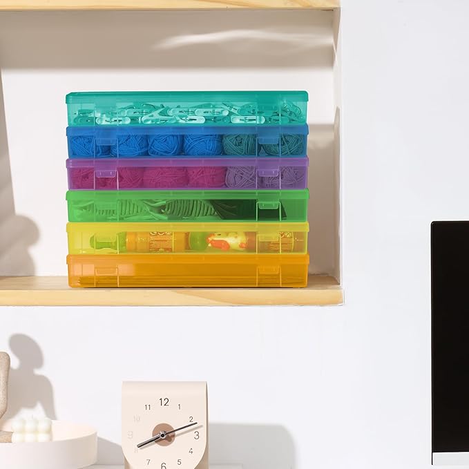 novelinks Stackable Plastic Clear Storage Box Containers - Image 6