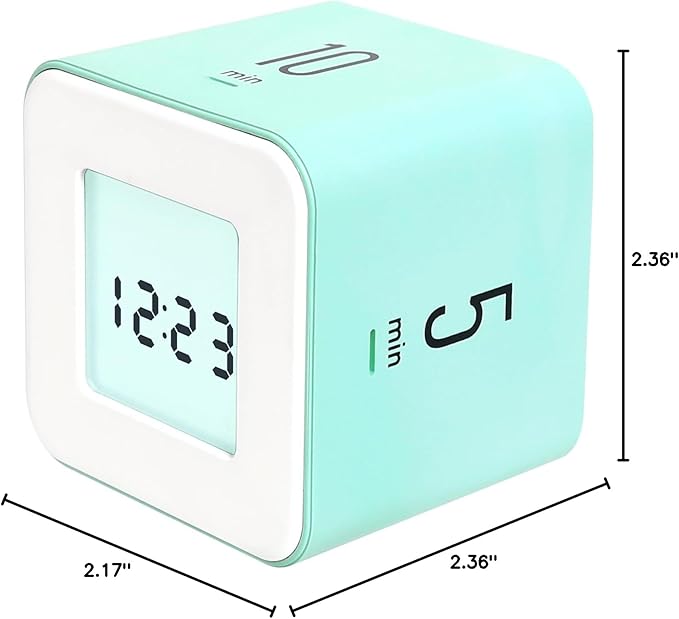 mooas Multi Cube Timer Clock Rotating Flip Gravity Sensor Time Management - Image 10