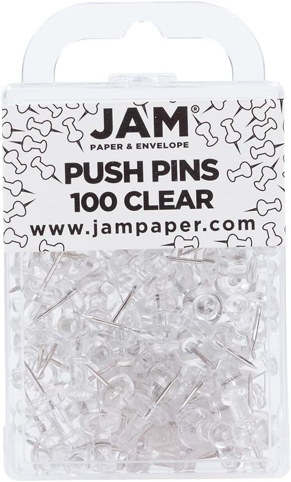 JAM PAPER Colorful Push Pins by JAMPaper