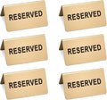 Stainless Steel Reserved Table Sign, 2.36 x 3.94 Inch Tent-Style Signs by Kaimex