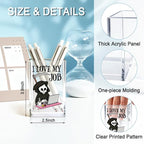 QYUVK I Love My Job Acrylic Makeup Brush Pencil Holder Cup, Funny Grim Reaper - Image 2