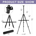 AROIC 4 Pack Painting Display Easel Stand Portable Adjustable Metal Tripod - Image 3