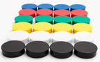 Bullseye Office 24 Round Assorted Color Fridge Magnets, Button Shaped, Small by BullseyeOffice