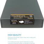 Lineco Museum Archival Storage Box, 11.75x15.25x3 in. Drop Front Design. - Image 3