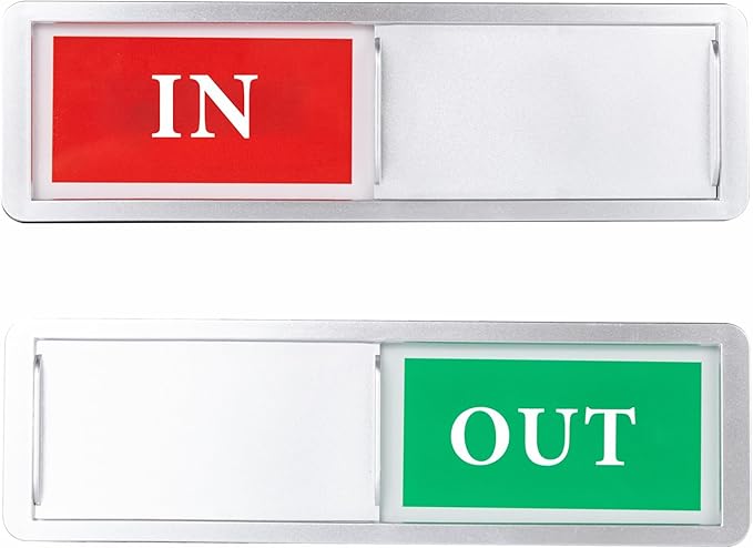 In or Out Door Sign, Sliding Status Indicator by AMAZINGSUN