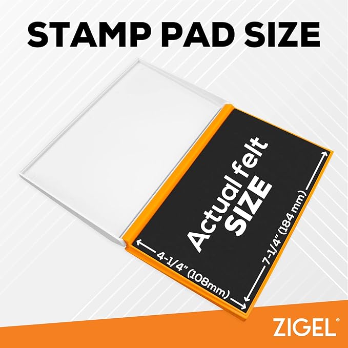 Plastic Case Stamp Pad Large Size, Sky Blue Color - Image 4