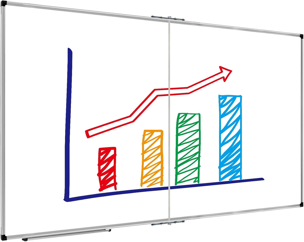 XBoard Magnetic Whiteboard 72 x 48 Inch | Giant Foldable Dry Erase White Board