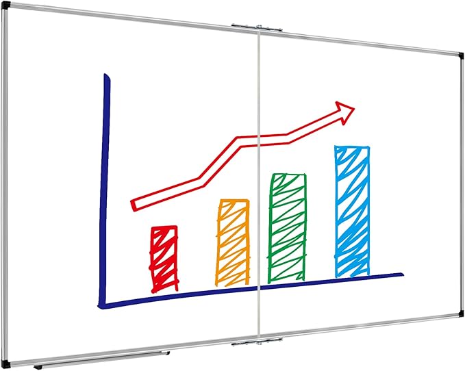 XBoard Magnetic Whiteboard 72 x 48 Inch | Giant Foldable Dry Erase White Board by XBoard
