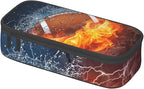 SNAPMADE Boys Pencil Box with Football Pattern, Cool Sports Pencil Case Large - Image 6