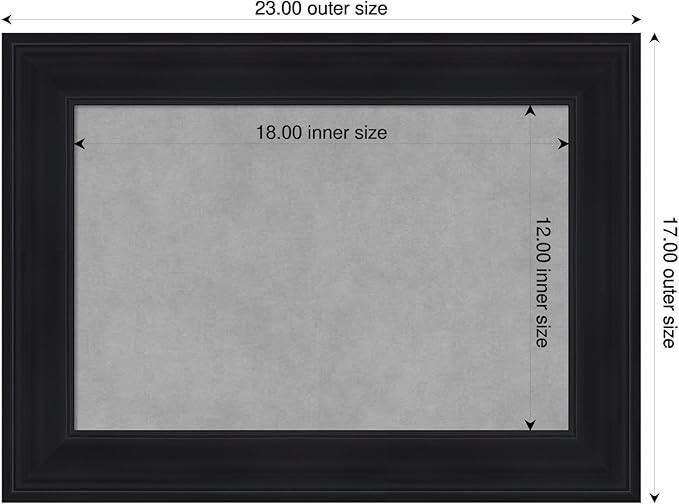 Amanti Art Black Framed Magnetic Board 17x23 Small Vision Board - Image 2