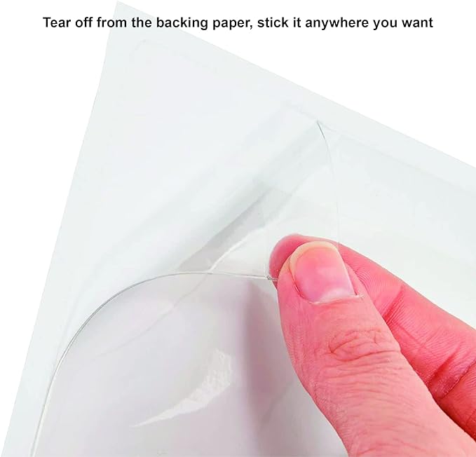 Clear Adhesive 5" x 7" Index Card Pockets - Image 4