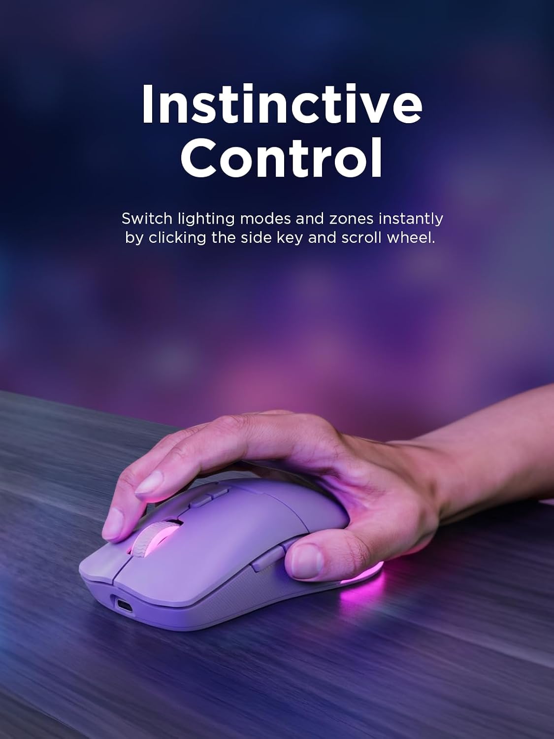 Lenovo Legion M220 Wireless RGB Gaming Mouse, Tri-Mode (Bluetooth, 2.4GHz &am...