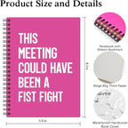 XQLZY This Meeting Could Have Been A Fist Fight Rose Red Spiral Notebook - Image 2