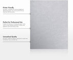 LUXPaper 8.5" x 11" Paper | Letter Size | Silver Metallic | 80lb. Text | 50 Qty - Image 8