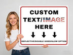 Custom Sign Outdoor Metal Large, Left or Right Arrow, Personalized Address - Image 2