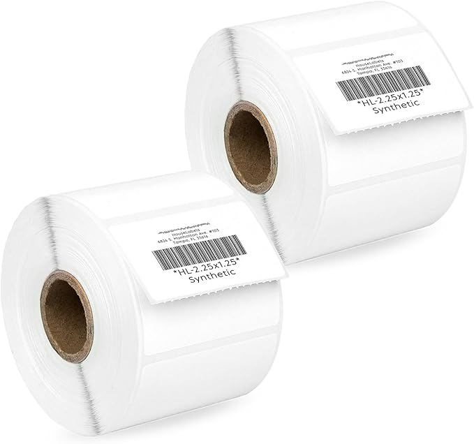HOUSELABELS 2.25" x 1.25" Address Labels on 1" Core in Polypropylene Compatible by HouseLabels