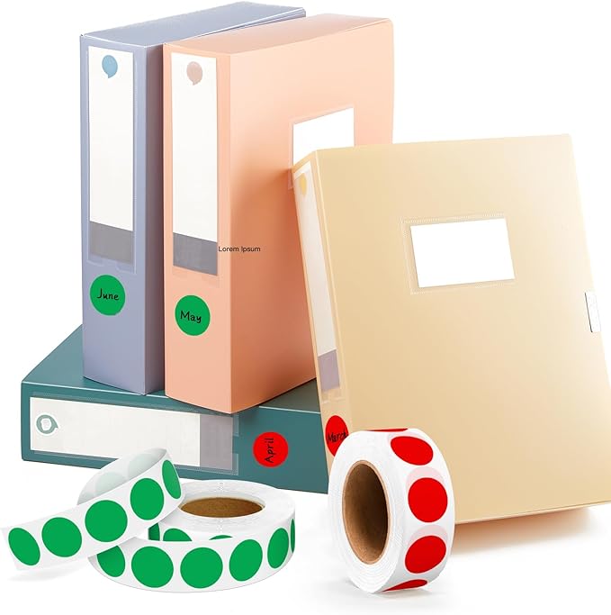 PARLAIM 2 Rolls 2000PCS 3/4" Round Circle Color-Code Dot Stickers, 2 Color - Image 4