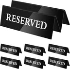 6 Pieces Table Top Reserved Sign Table Signs Reserved Seating Signs Double by Unknown