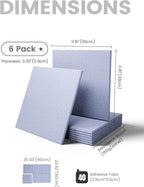 Fluxynara Large Felt Bulletin Board 36" x 24" Cork Board Alternative-6 Pack - Image 2