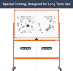 Whiteboard on Wheels, 48x32 Inches Mobile Whiteboard, Rolling Dry Erase Board - Image 5